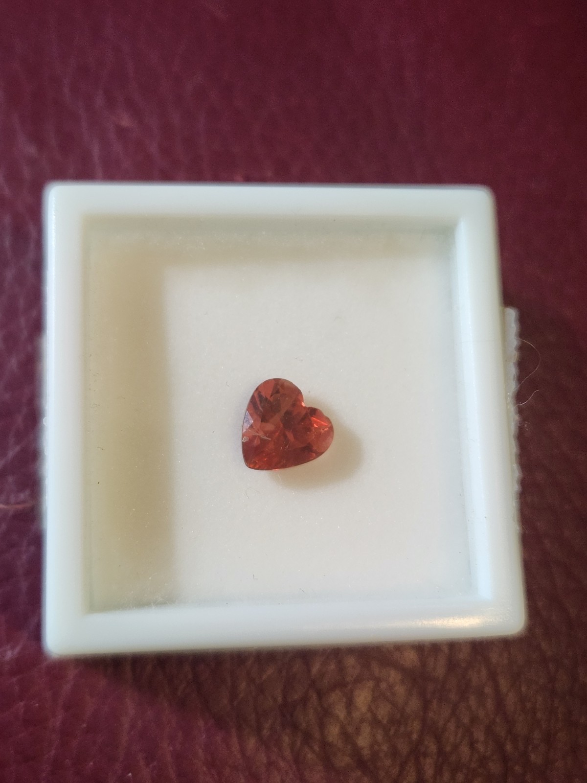 HEART SHAPED ANDESINE LABRADORITE 7.89mm x 7.82mm 1.47 CT WITH CASE