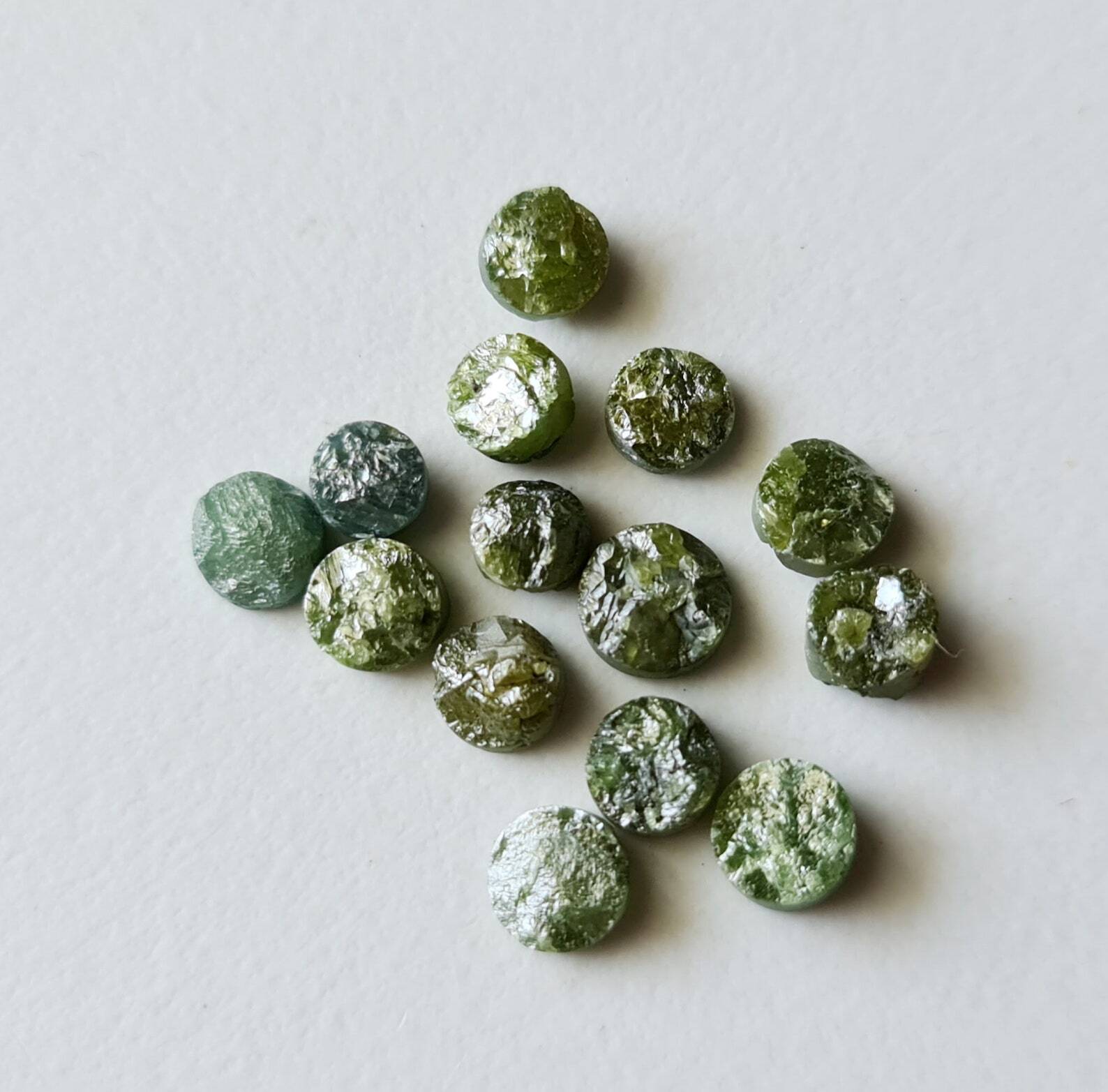 5-5.5mm Green Rough Diamond Discs Diamond Tyre 1 Pc Laser Cut Loose Diamond