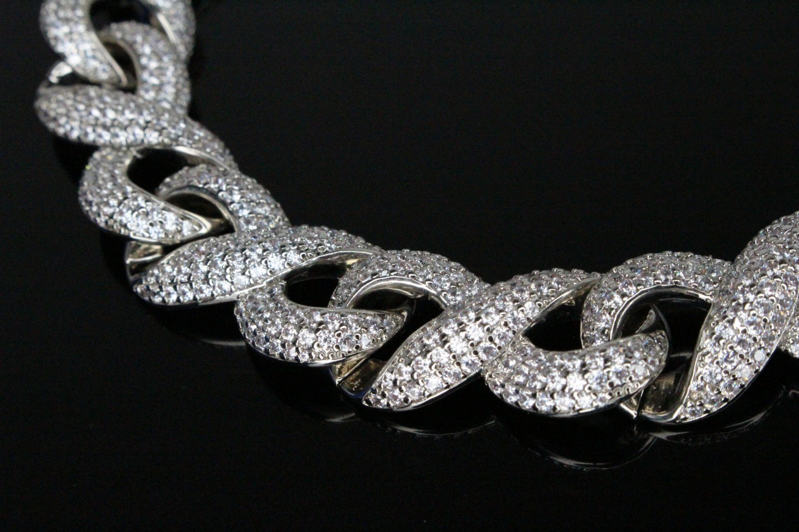 XL CROSS Pendant 14mm INFINITY 75.8ctw Lab Sim VVS1 Diamond Chain Necklace 200g+