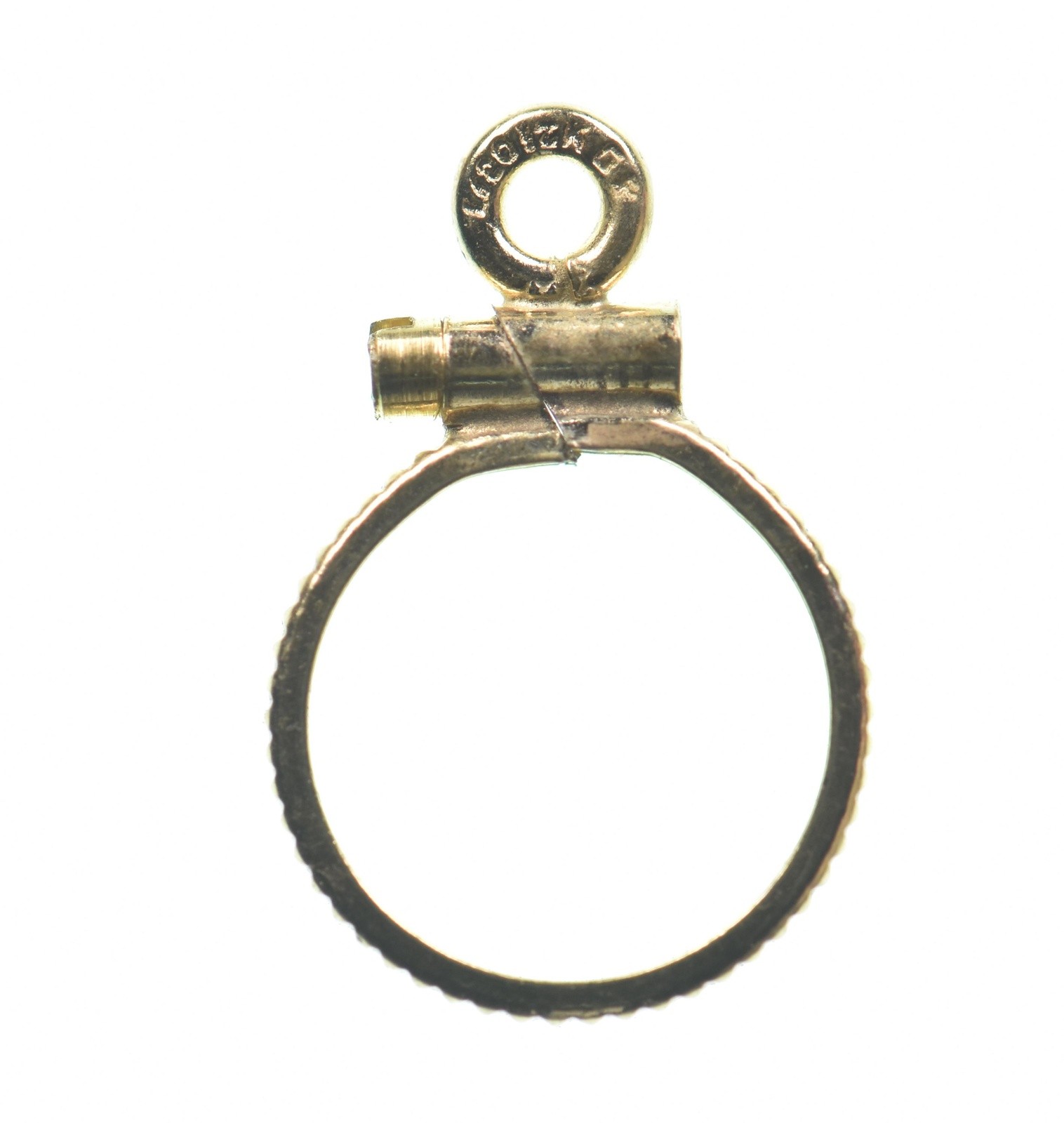 12K 10.3mm Gold Filled Token Coin Bezel Pendant Frame Edge *1400