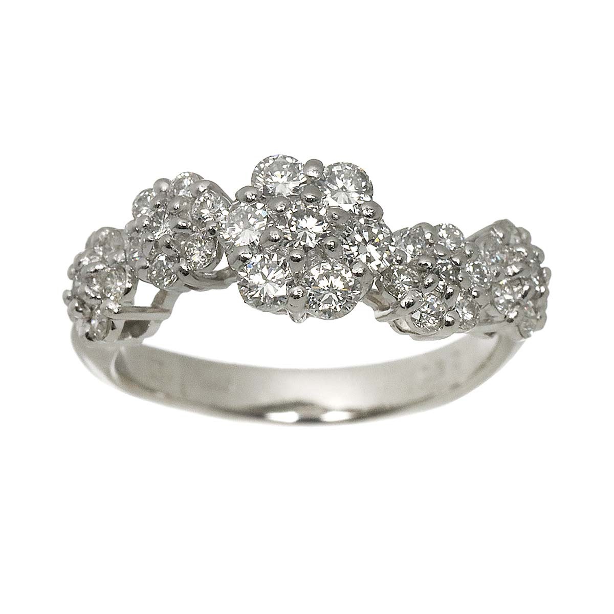 Ponte Vecchio Diamond 0.82ct Ring Pt Platinum Size5.5-5.75(US) 90303697