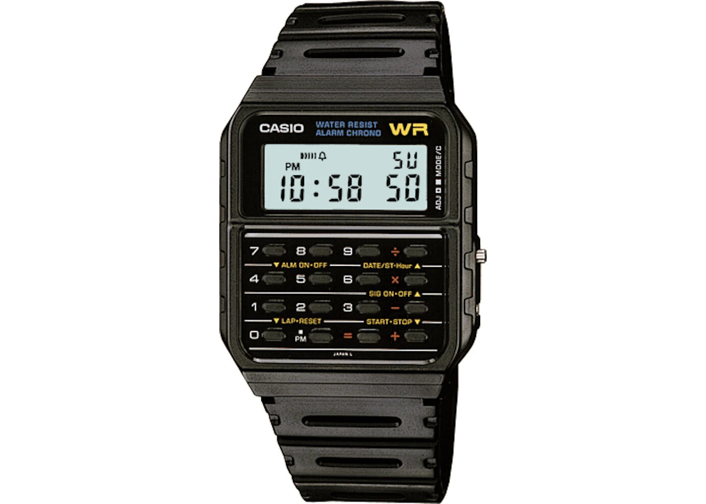 Casio Unisex CA-53W-1ZF Calculator Black Digital Watch Original New