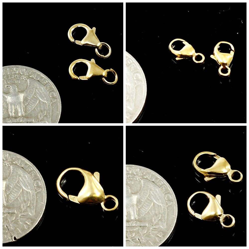14K Gold Filled Lobster Clasps Claw Bracelet 14/20 Lock Chain Findings