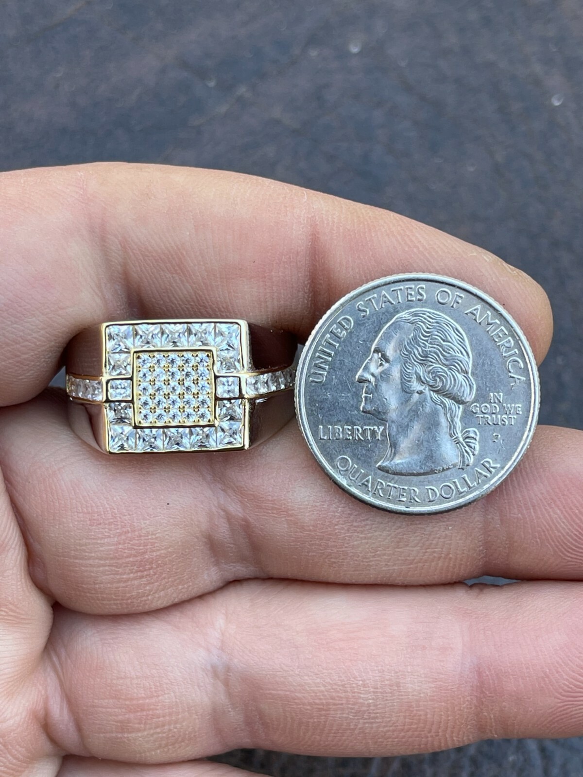 Mens Real 925 Sterling Silver Size 6 7 8 9 10 11 12 Iced Micropave Pinky RING