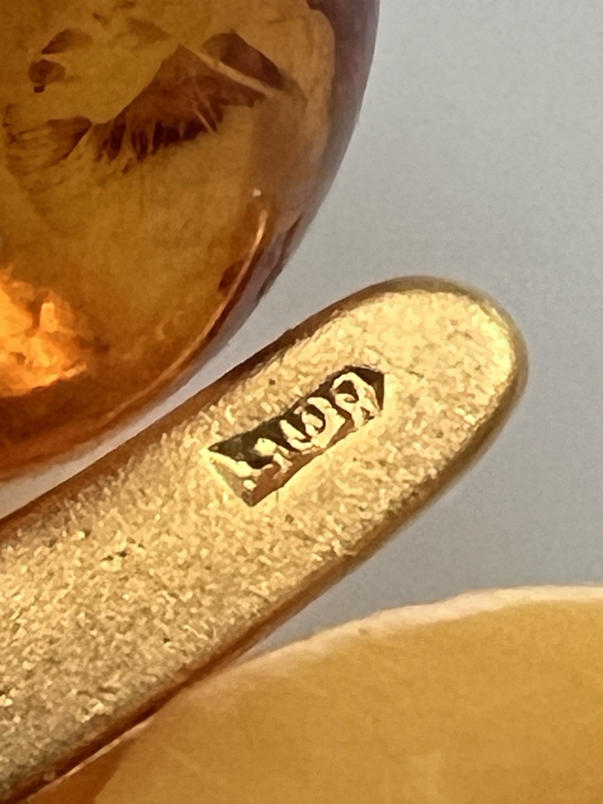 Vintage Baltic Amber Brooch/Pin Butterscotch Cognac KALIVINGRAD Amber Factory