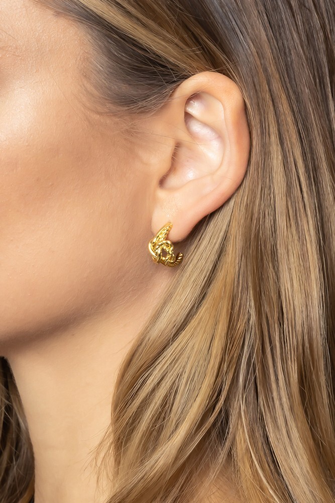 Do Everything in Love 14K Gold Dipped Post Earrings KOREA