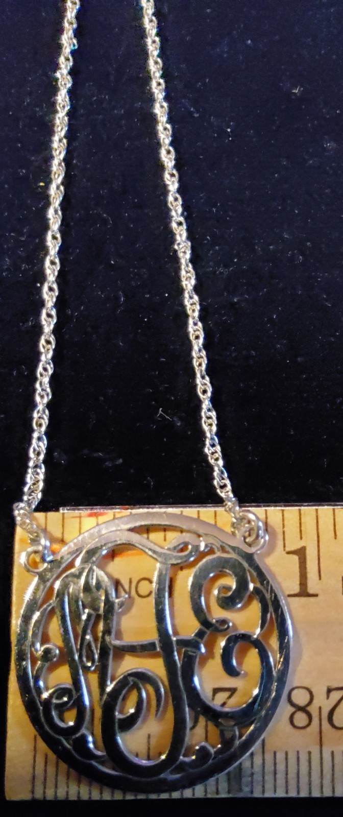 Sterling Sliver Handmade Monogram Personalized Necklace