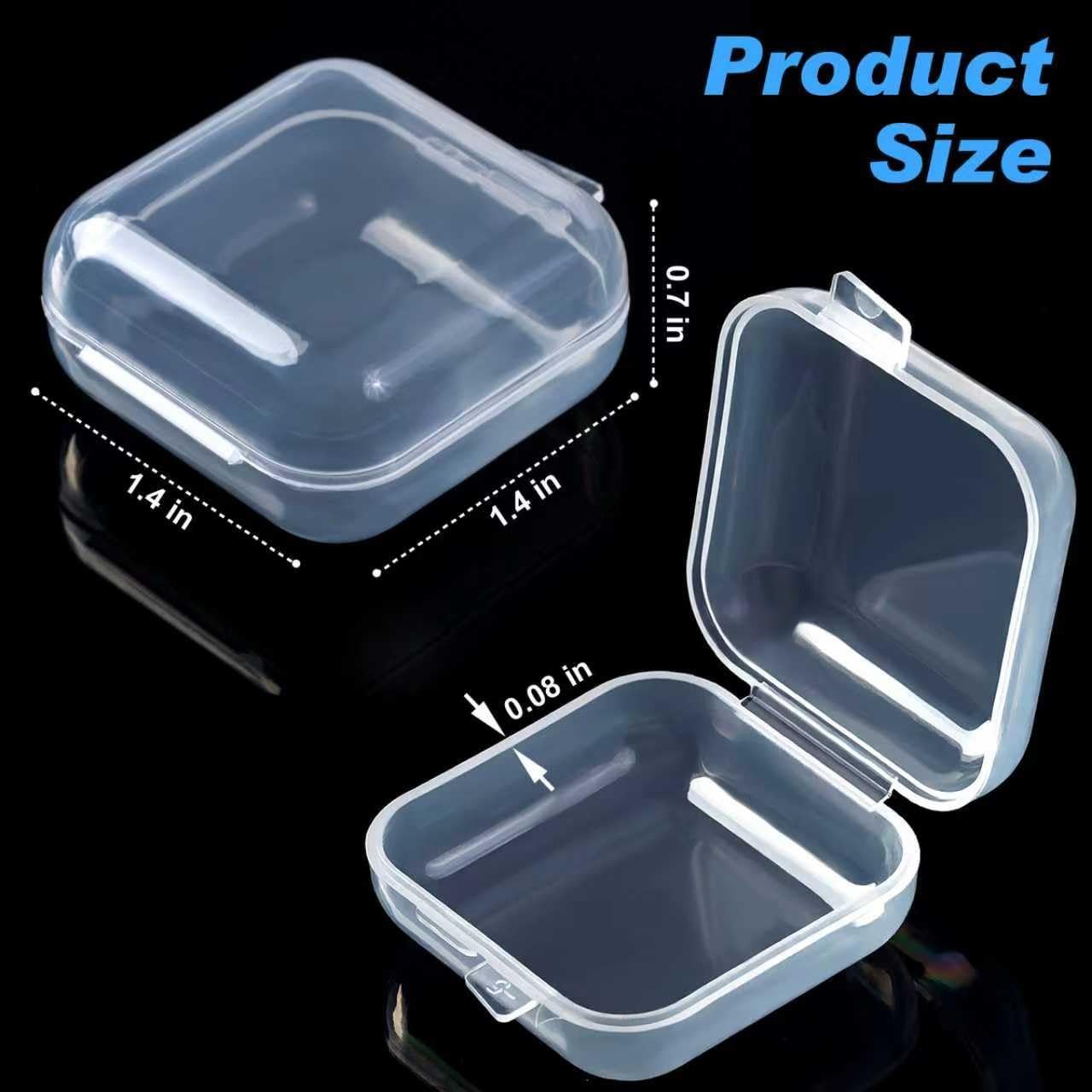10Pcs Ear Plug Case, Mini Plastic Earplug Containers, Hinged Lids | 1.8mm Thick