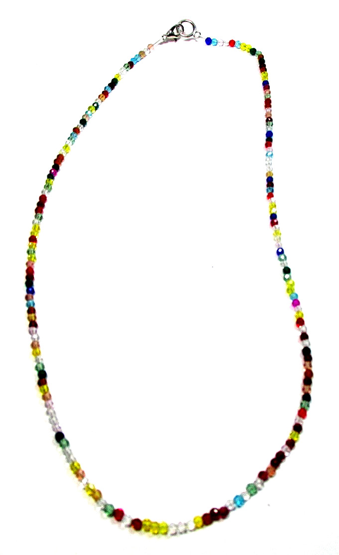 Lot of 3 Silver & Gold Tone Necklaces – Faux Pearls, Beaded & Gold Leaf (#2859)