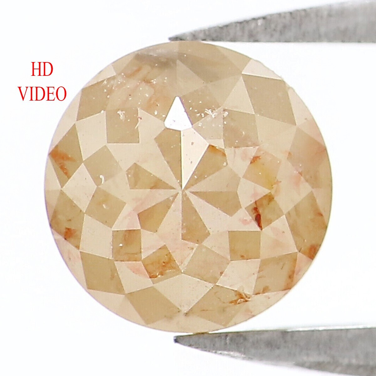 1.51 CT Natural Loose Round Rose Cut Diamond 6.40 MM Yellow Color Diamond KQ2436
