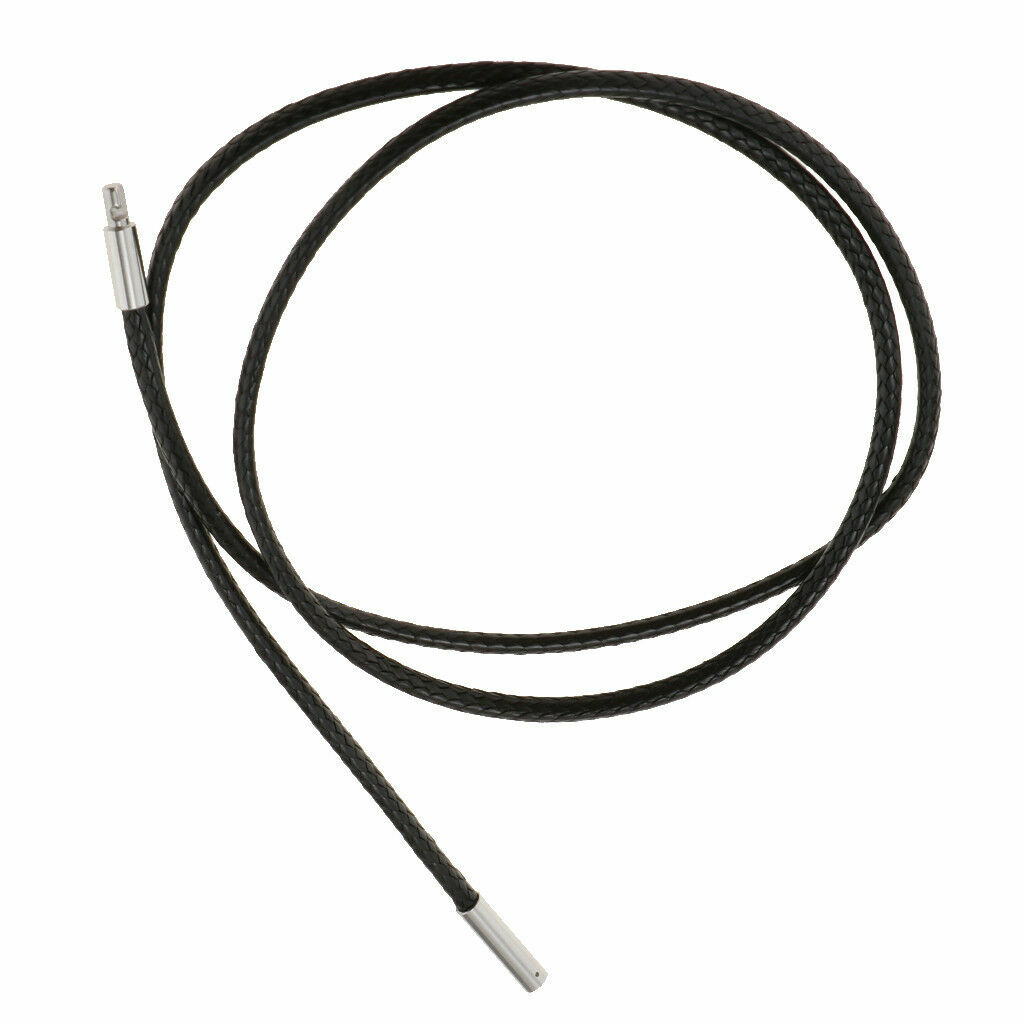 Stainless Steel Clasp 2mm Wax Leather Bracelet Necklace Cord String Chain 7-28″