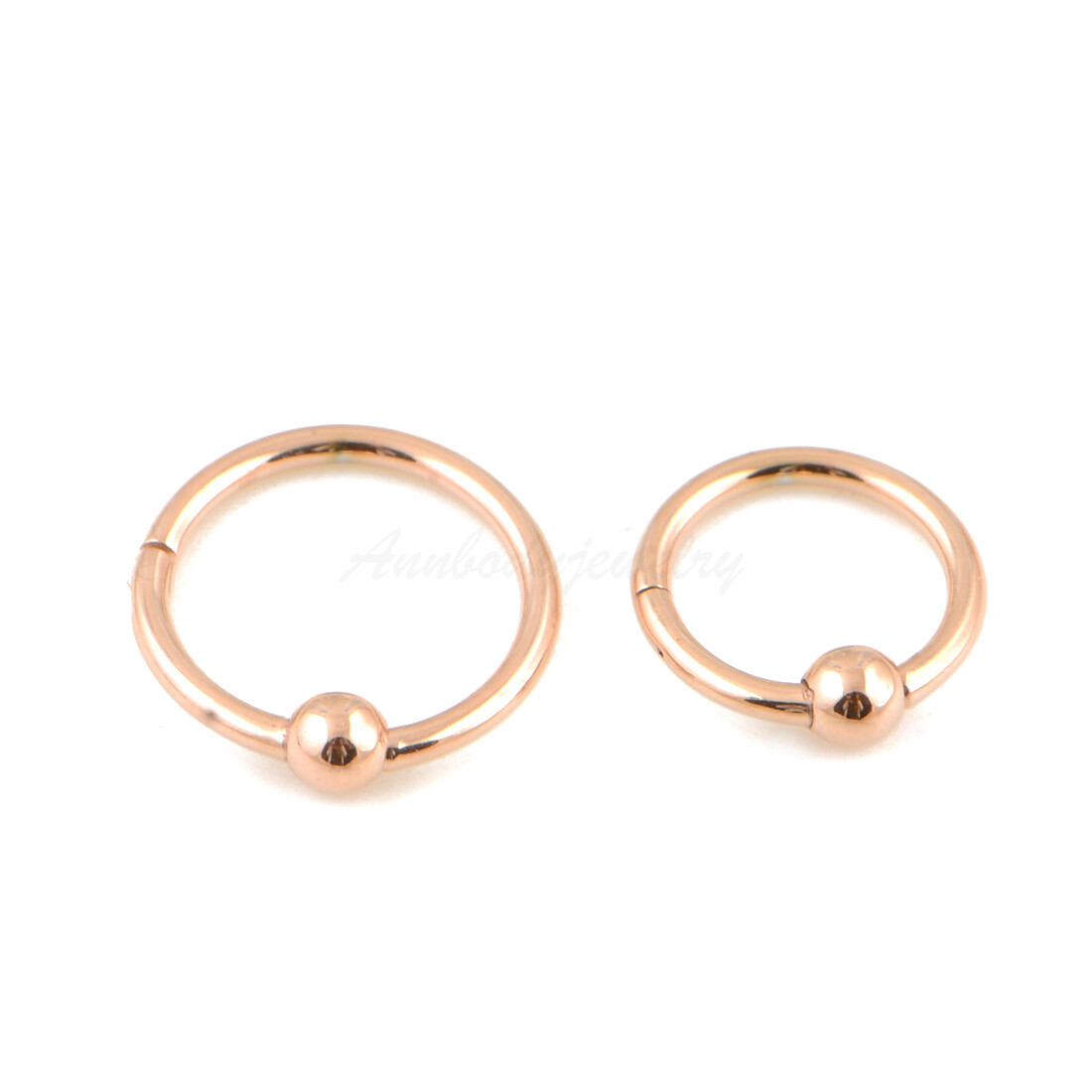 16G 8mm 10mm Hinged Ball Closure Segment Captive Bead Ring Nose Hoop Septum Ring