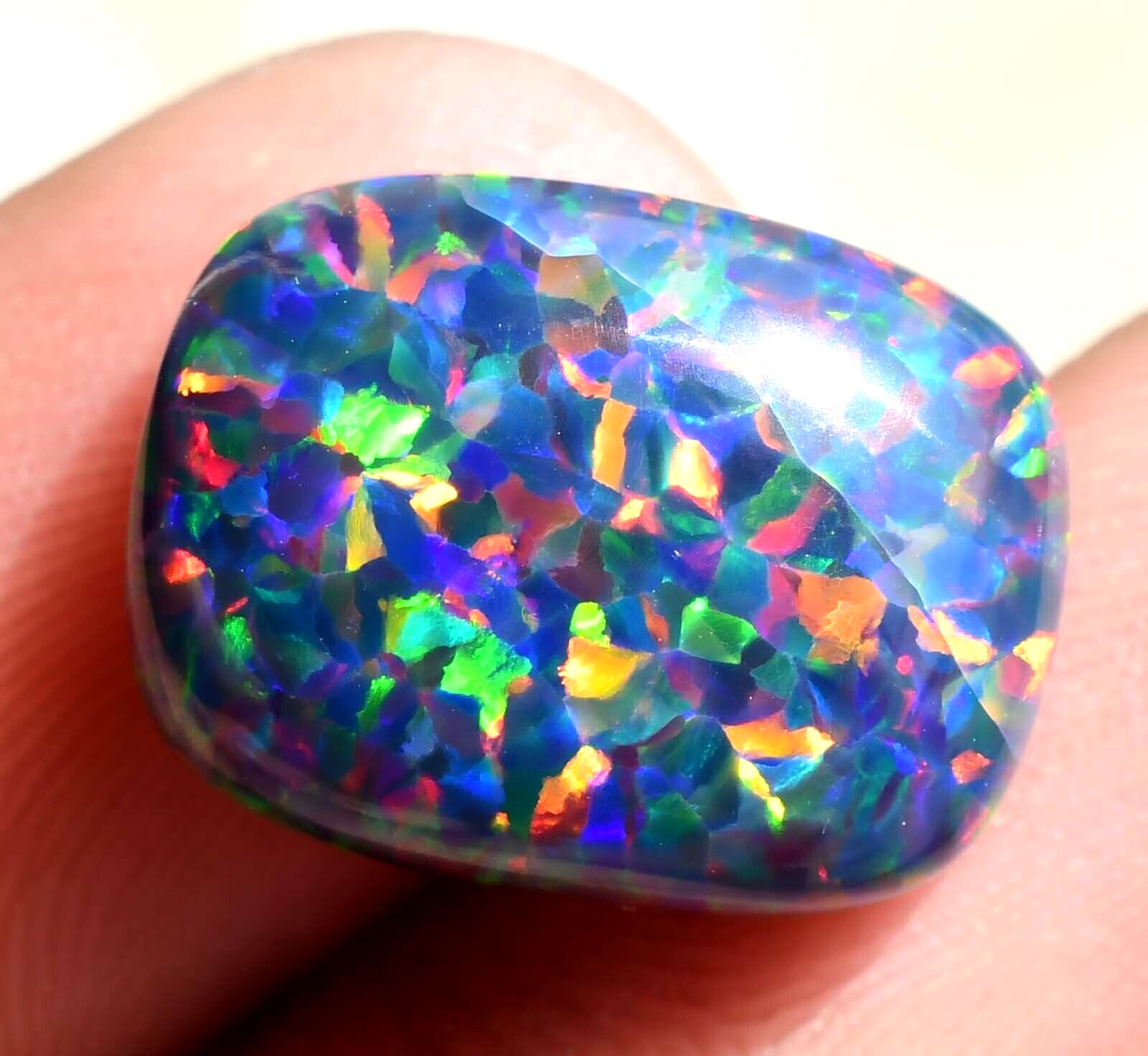 10.00 CT Natural Ethiopian Black Fire Opal Certified Very Rare Precious Gemstone