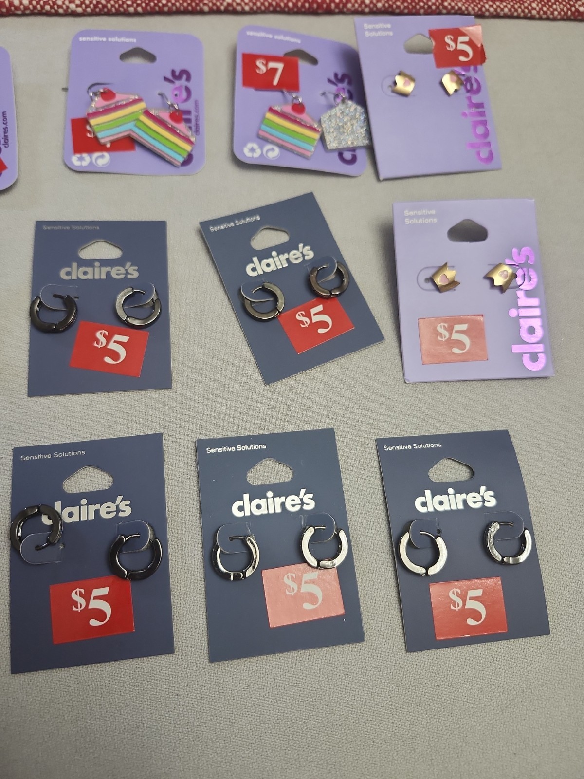Claire’s Fashion Jewelry Pierced Earrings. Lot Of 21 Pieces…