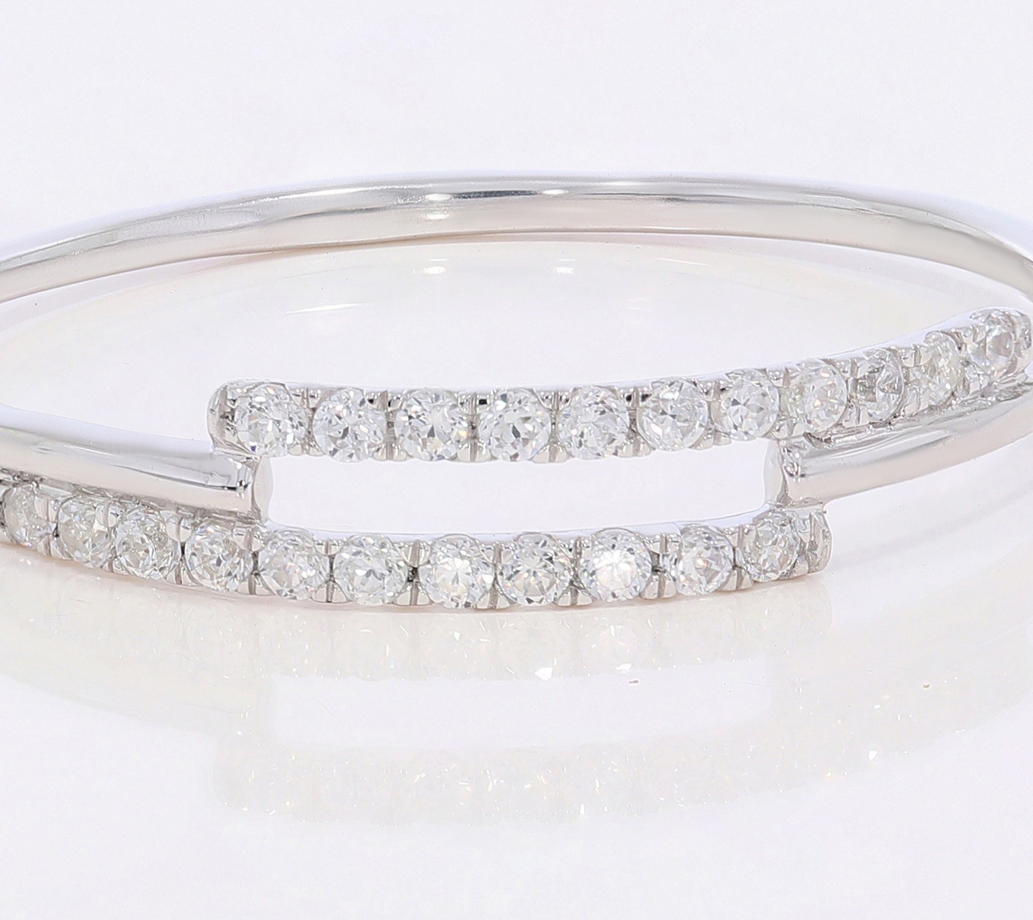 Clearance..! 0.15 Ct F-G/VS Lab Grown Ring in White Gold Plated 925 Silver