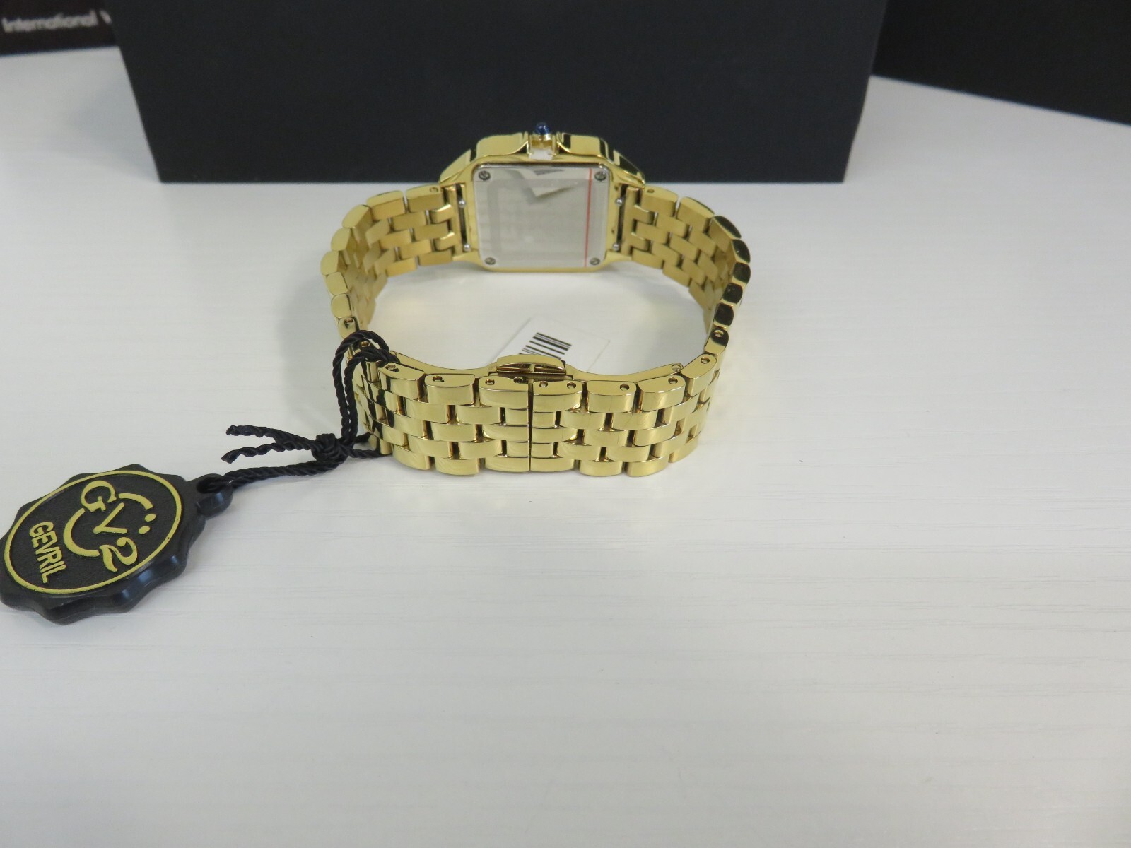 GV2 by Gevril Women’s 12112B Milan Swiss Quartz IPYG Steel Diamond Watch