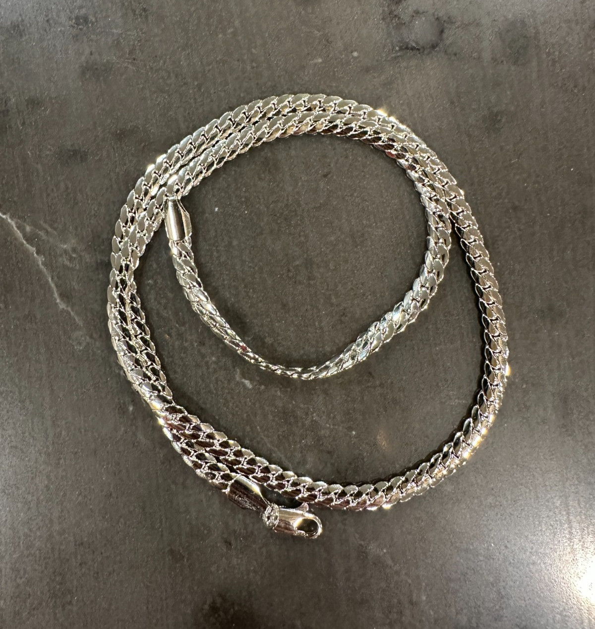 Men’s 925 Silver Miami Cuban Chain 24 Inches ” 4mm Plated Necklace