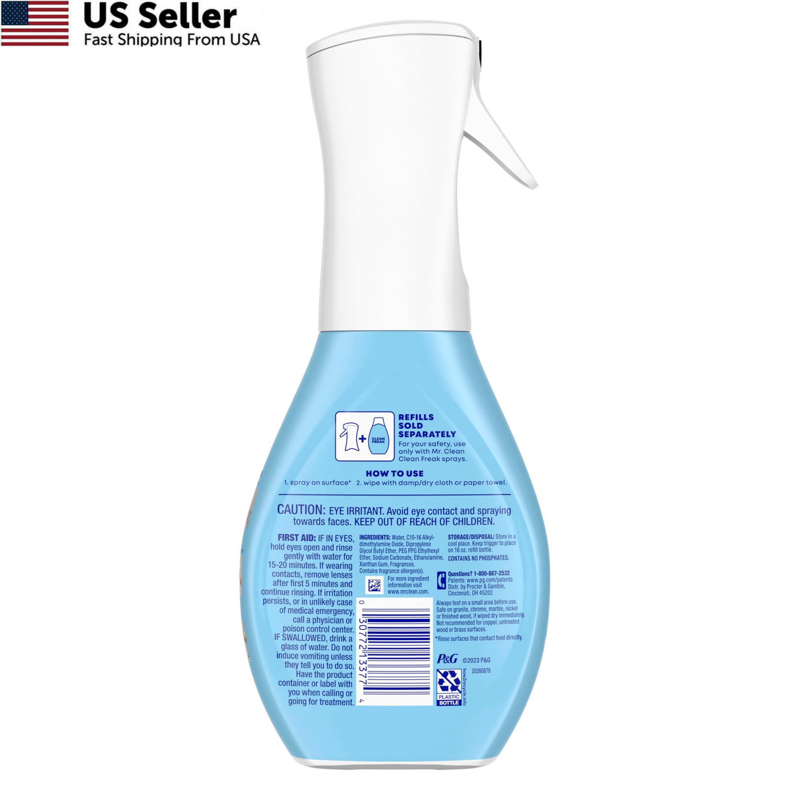 Mr. Clean Freak Foaming Bathroom Surface Cleaner 16 Fl Oz (Pack of 4)