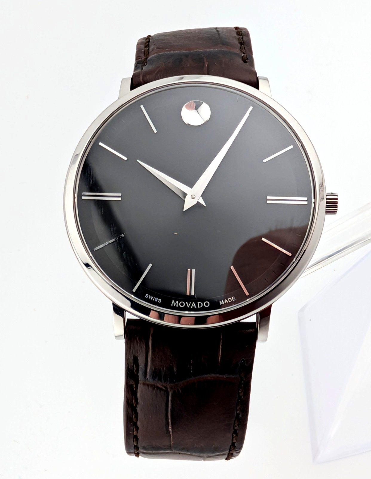 Movado Men’s Ultra-Slim Modern 47 Stainless Steel W/Blk Dial #65.1.14.1395