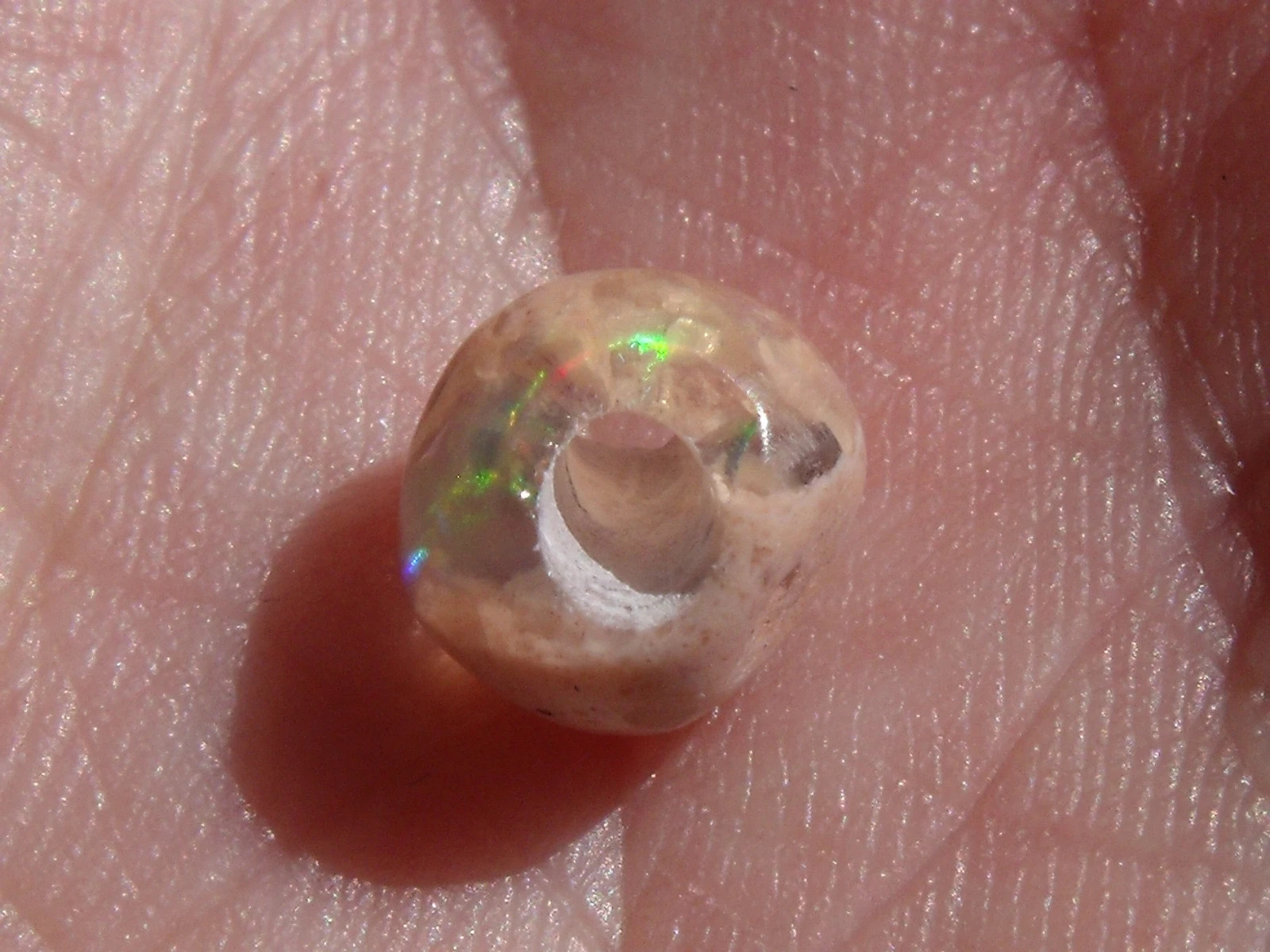 1.91 Ct. Round Cut Mexican Cantera fire opal bead.
