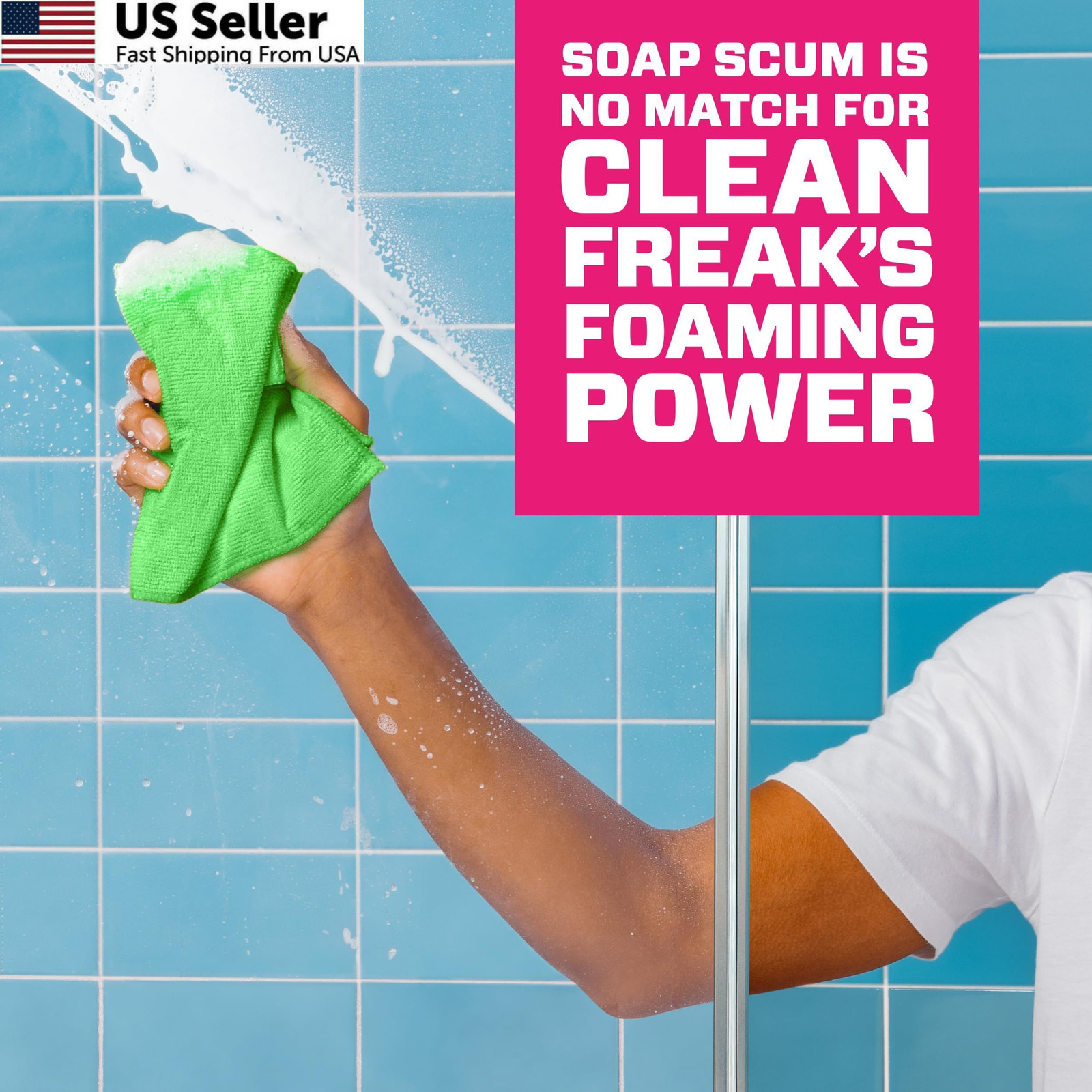 Mr. Clean Freak Foaming Bathroom Surface Cleaner 16 Fl Oz (Pack of 4)
