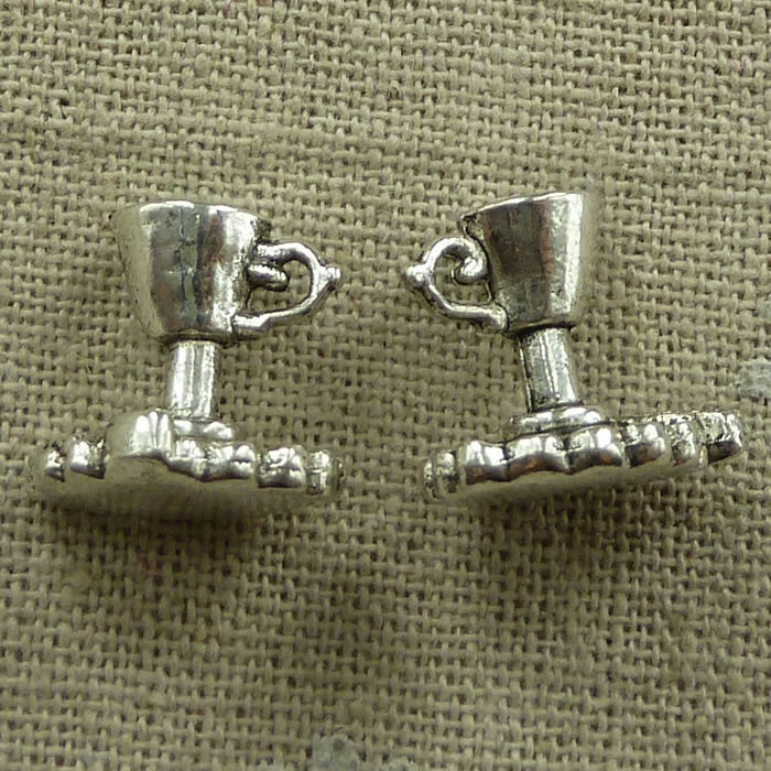 Free Ship 50 pcs tibetan silver teacup charms 16X14mm L-2359