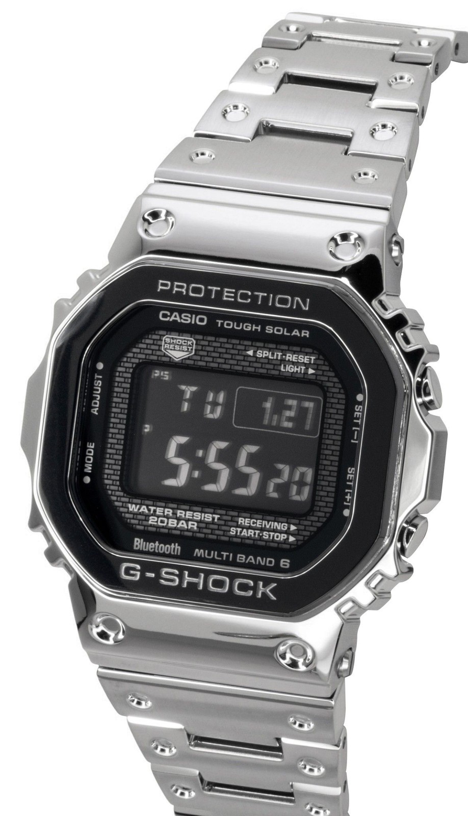 Casio G-Shock Digital Full Metal Smartphone Link Solar GMW-B5000BT-1 Mens Watch