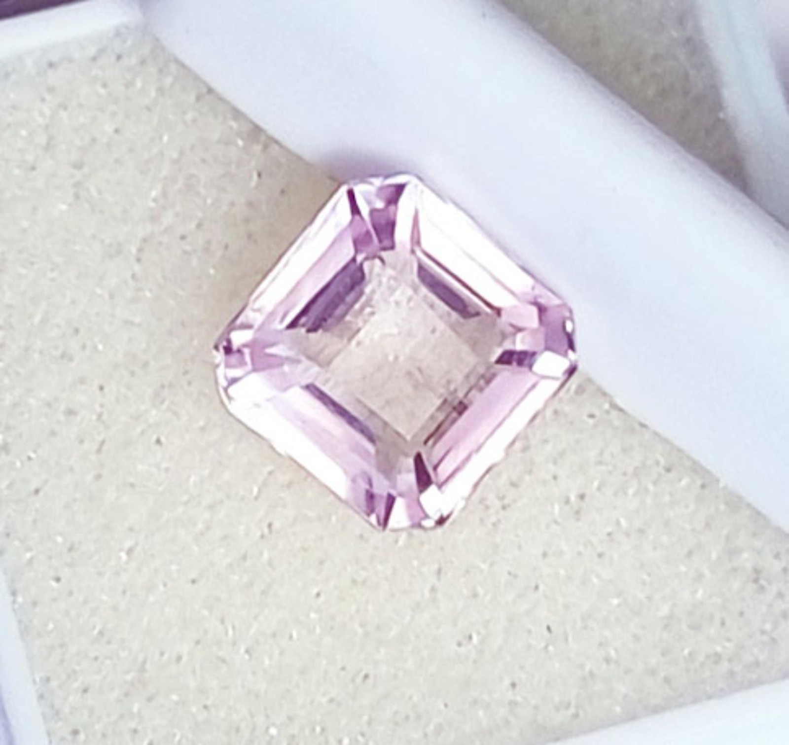 Natural Pink kunzite Square Cut 4.70 Ct Certified Loose Gemstone With Free Gift