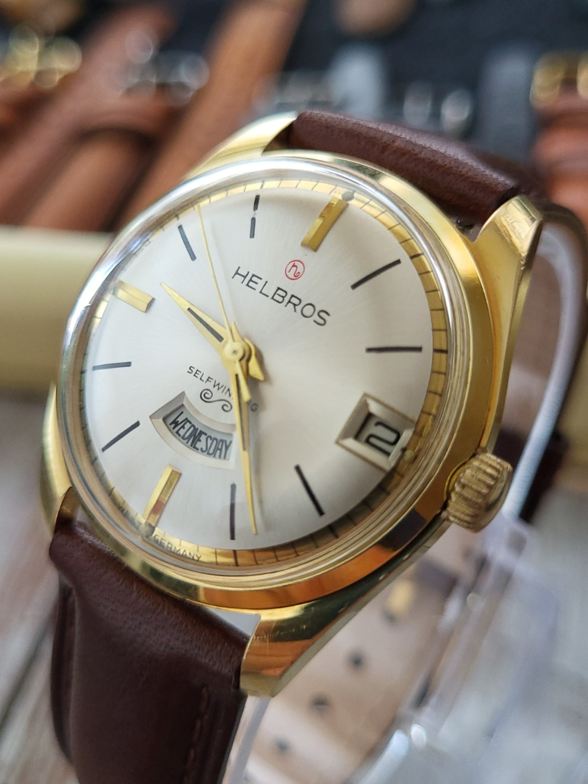 Helbros automatic D/D mens vintage G.P watch (just fully serviced).
