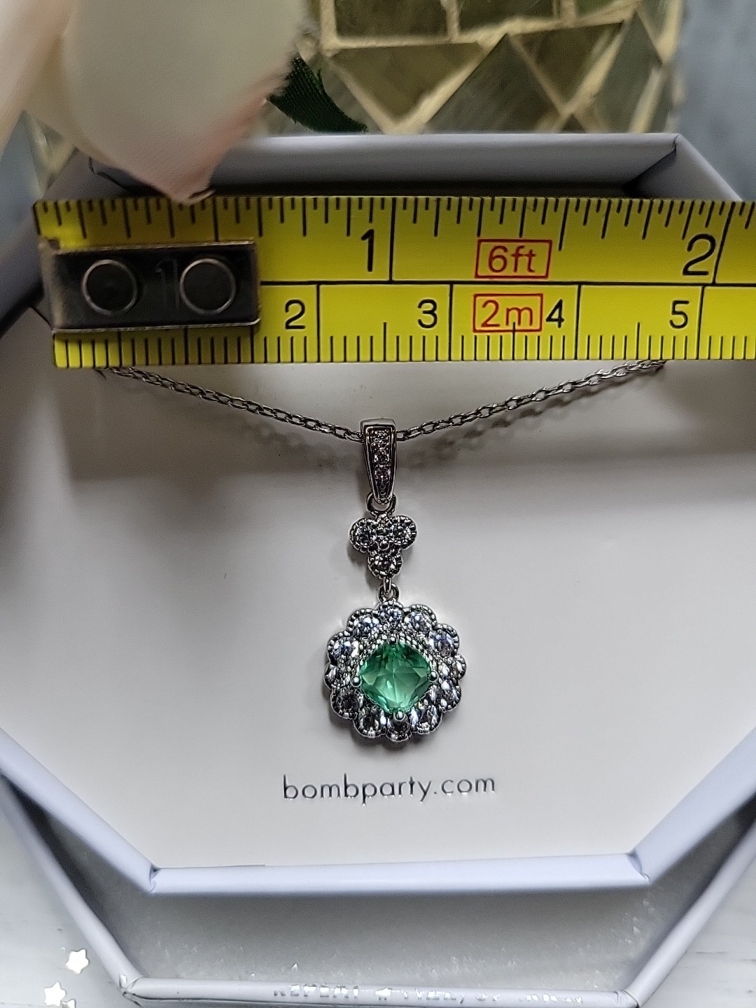 BOMB PARTY RBP3396 NECKLACE *ALWAYS BE MY FOREVER* L/C ERINITE/RHODIUM