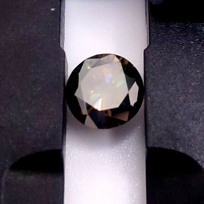 2.00 Carat Large Deep Blue Purple VS1 Round Brilliant Cut Lab Created Diamond