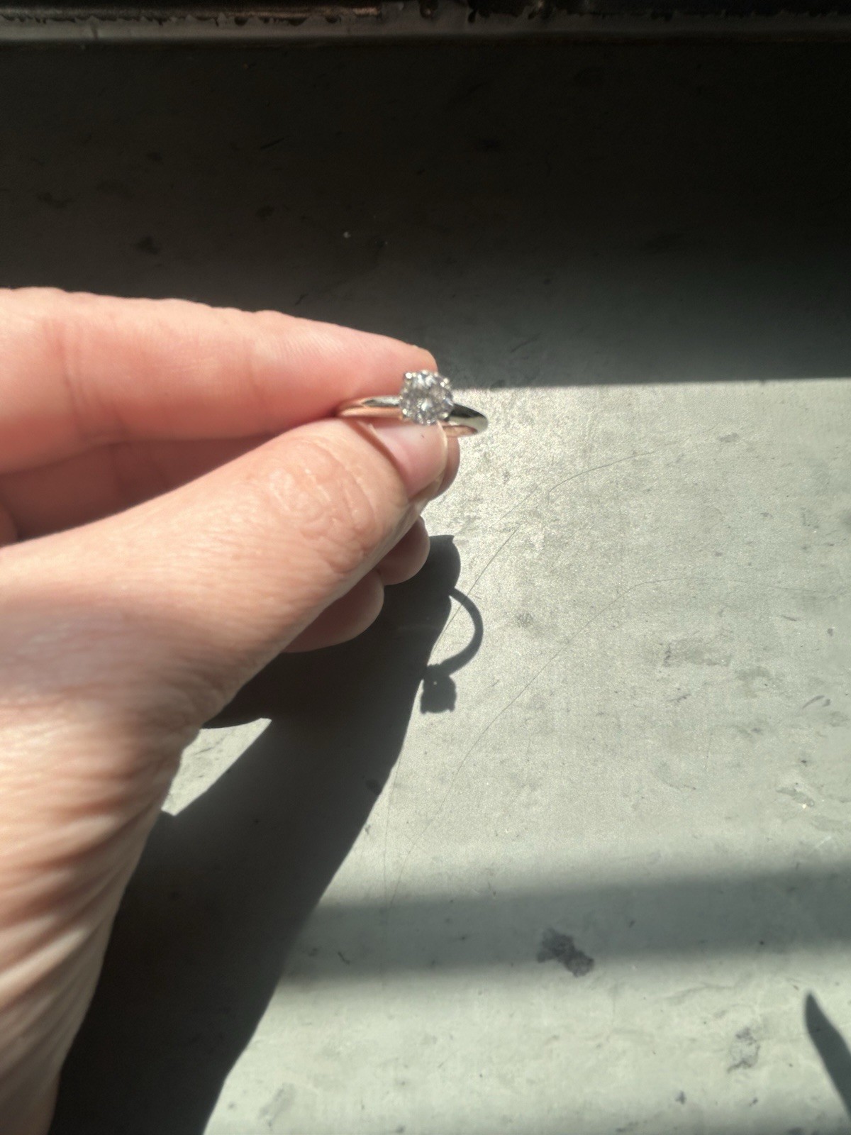 Engagement Wedding Ring Set – 1 Carat Solitaire Ring With Diamond Wedding Band
