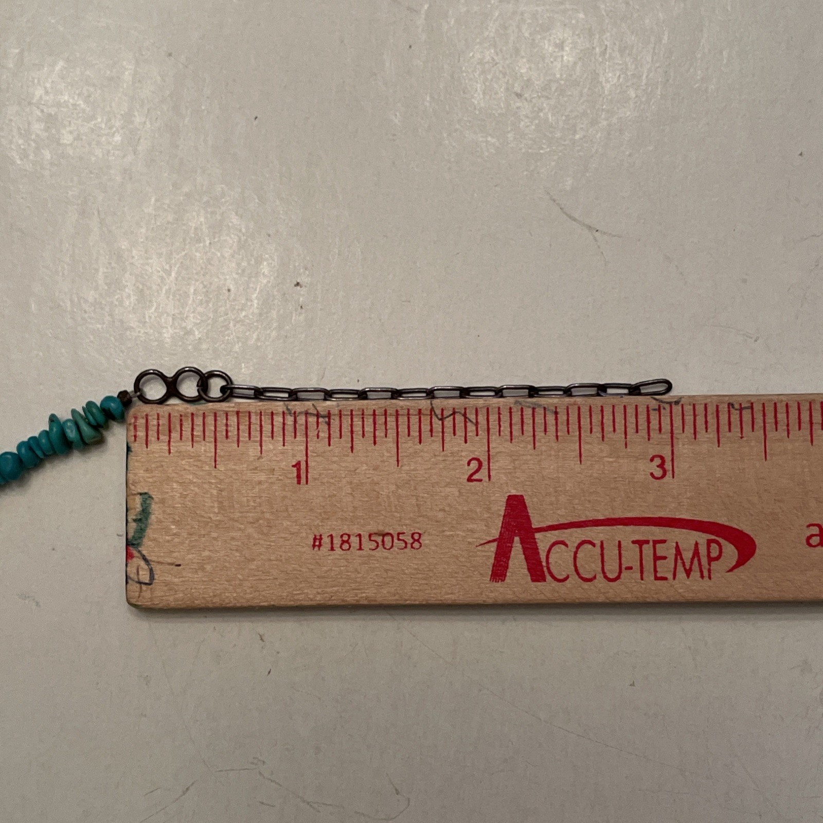 Turquoise Chip Necklace Sterling Silver 18 To 20 Inches Long Nugget Chips