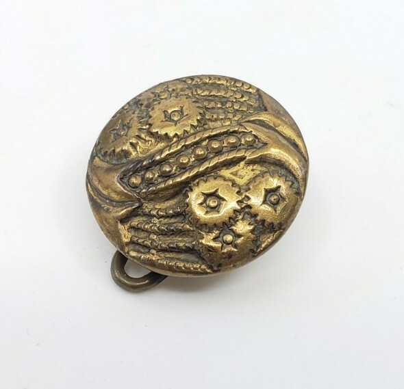 Antique Edwardian Flowers Pattern Dress Scarf Shoe Clip Patented