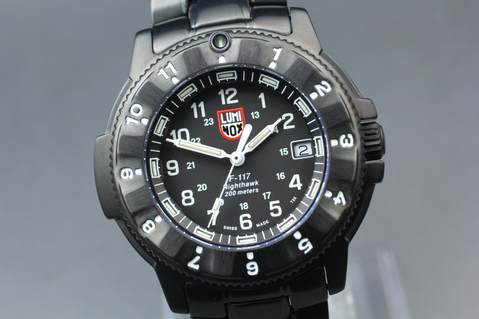 Long Bracelet [NEAR MINT] Luminox F-117 Nighthawk SERIES 3400 Quartz Men’s Watch
