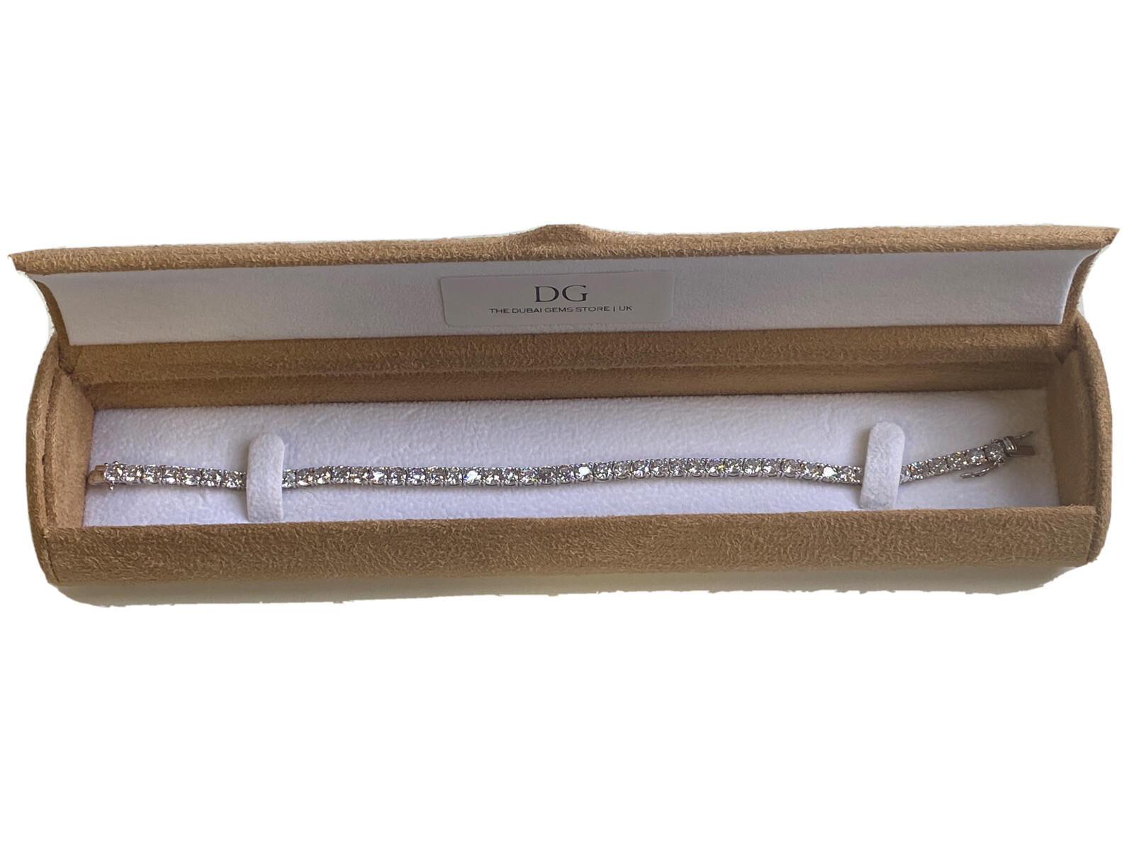 White gold finish created diamond Classic bracelet Free Gift Box Included