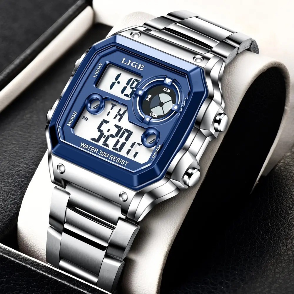 LIGE 2023 NEW Luxury Brand Men Watch Military Digital Watches Sport Wristwatch M