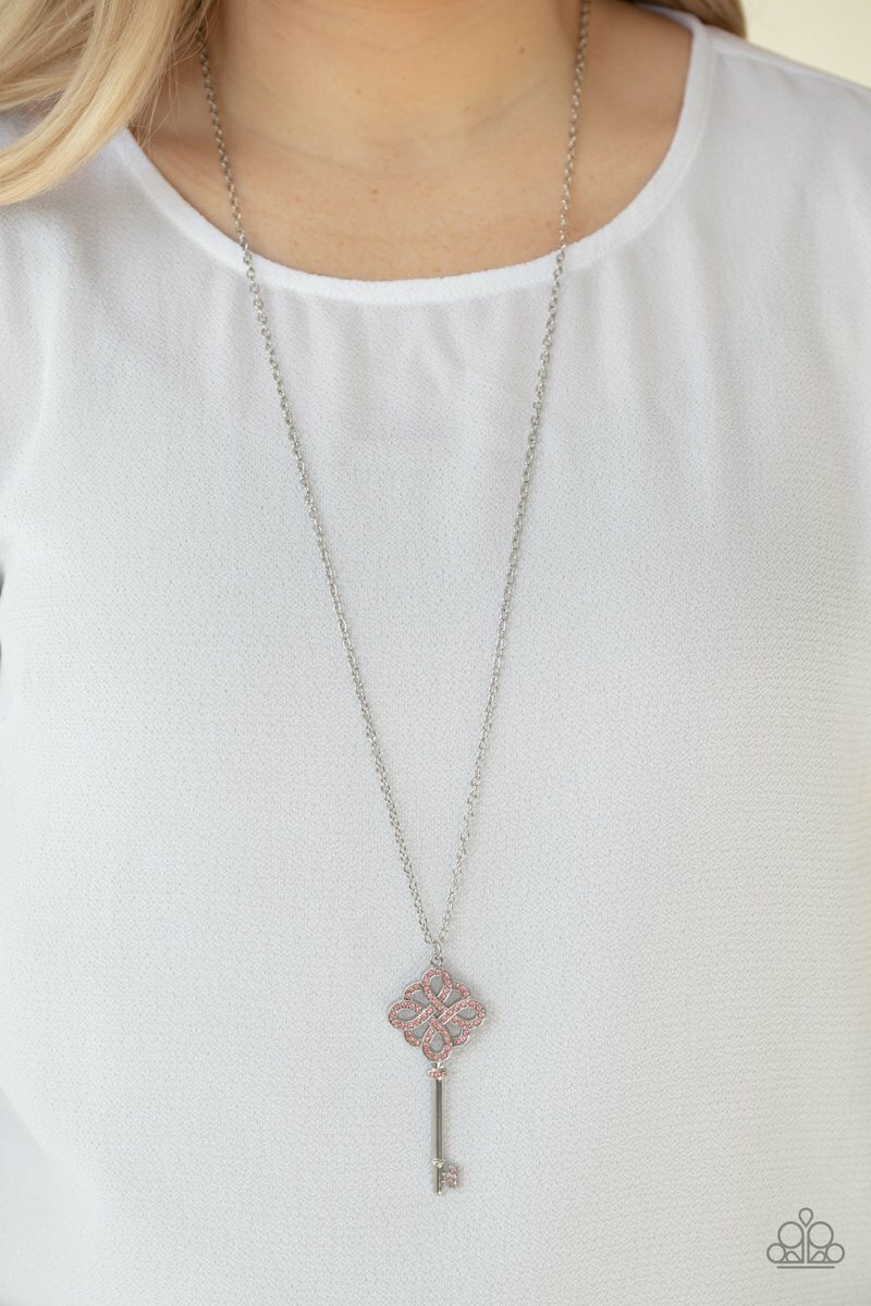 🥰 Paparazzi LOP EXCLUSIVE UNLOCKED Pink Key Pendant Necklace ~ NWT ~HTF 🥰
