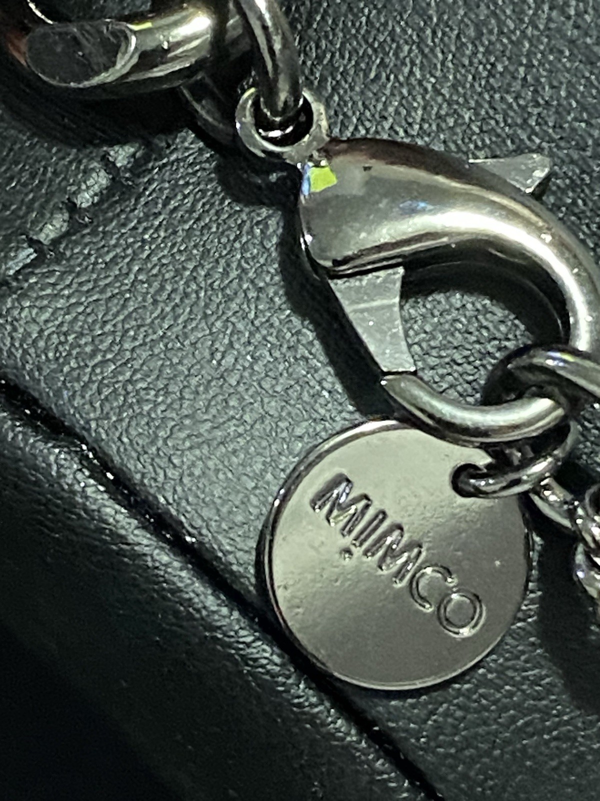 Mimco Choker Y2k Necklace Black Bow Chain Link Rare Emo Goth Statement Grunge
