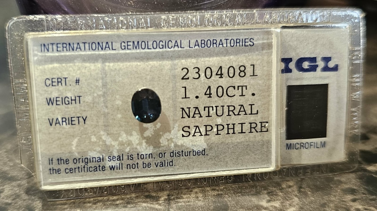 Vintage Natural Sapphire – 1.40 Carat IGL Certified – Oval Mixed Cut Blue/Green