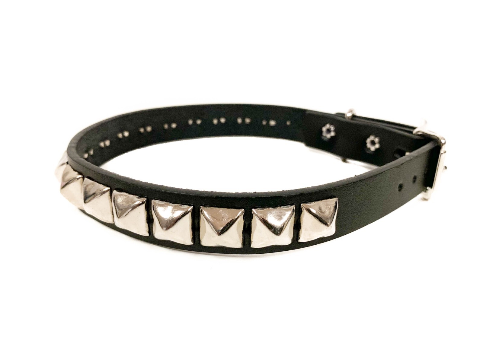 Studded Punk Collar Gothic Classic Choker Genuine Leather Usa Made 70’s Style