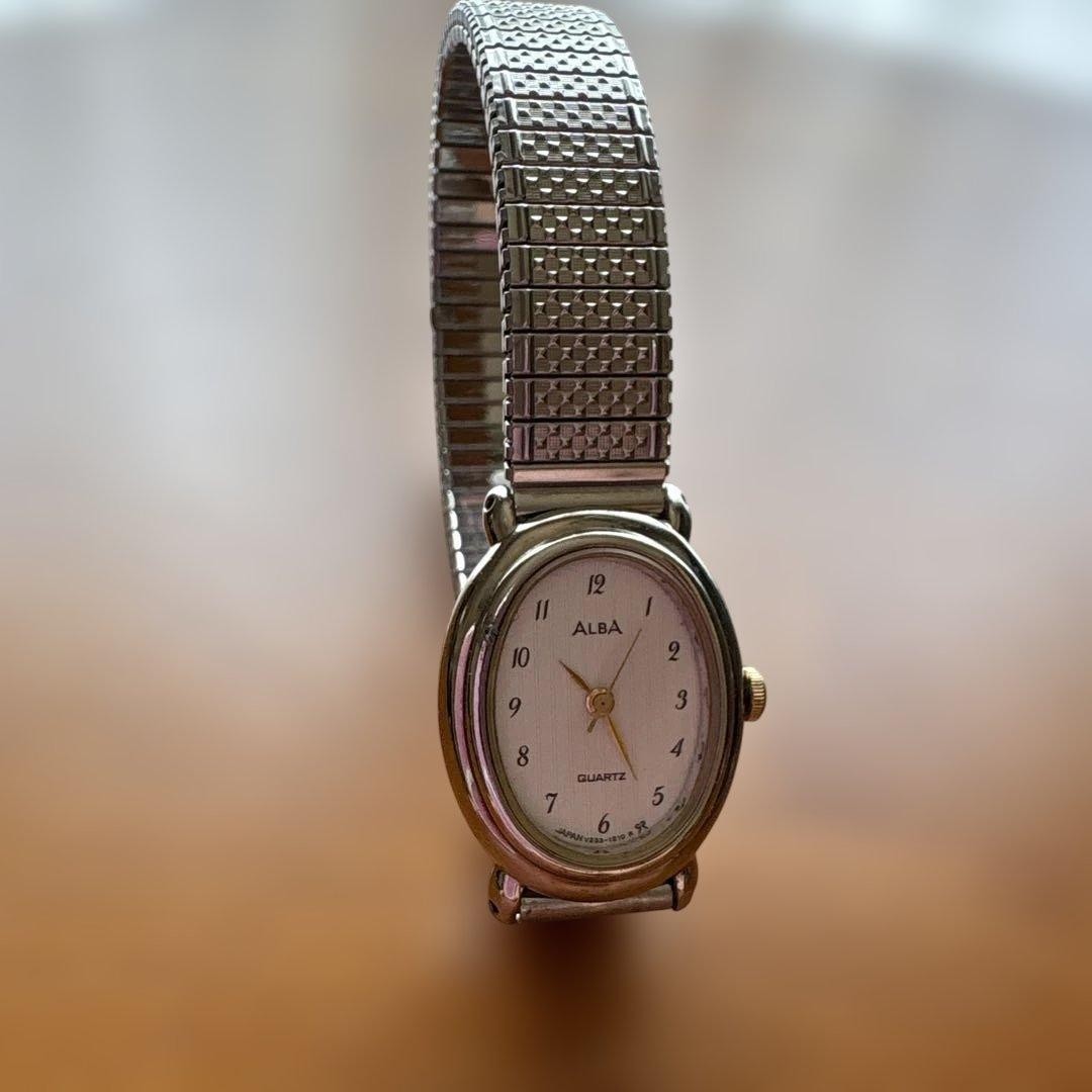SEIKO ALBA Quartz Watch, Oval Shape, Made in Japan