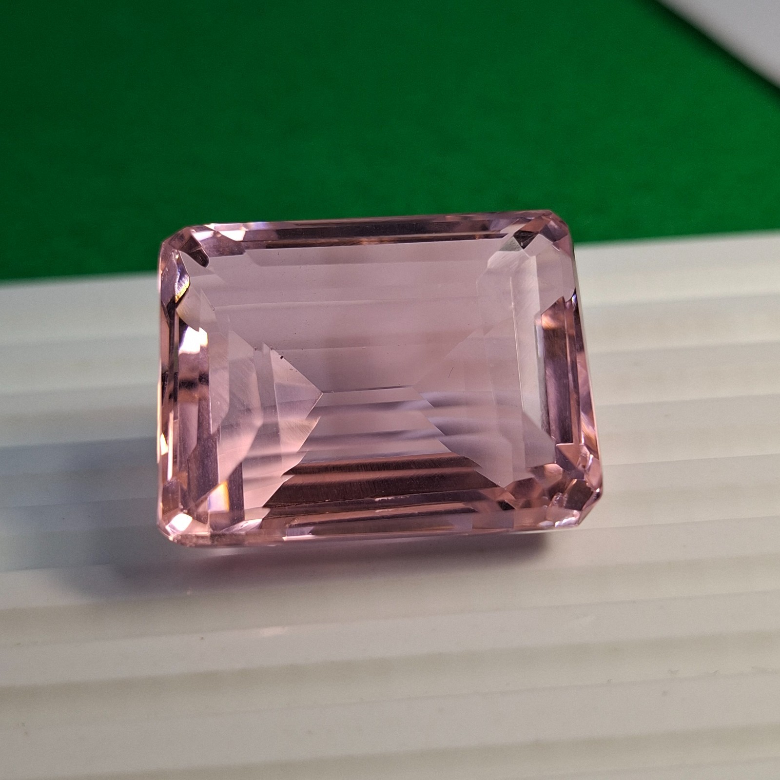 Natural Certified Light Pink Emerald Cut 111-113 Ct Topaz Loose Gemstone GB035