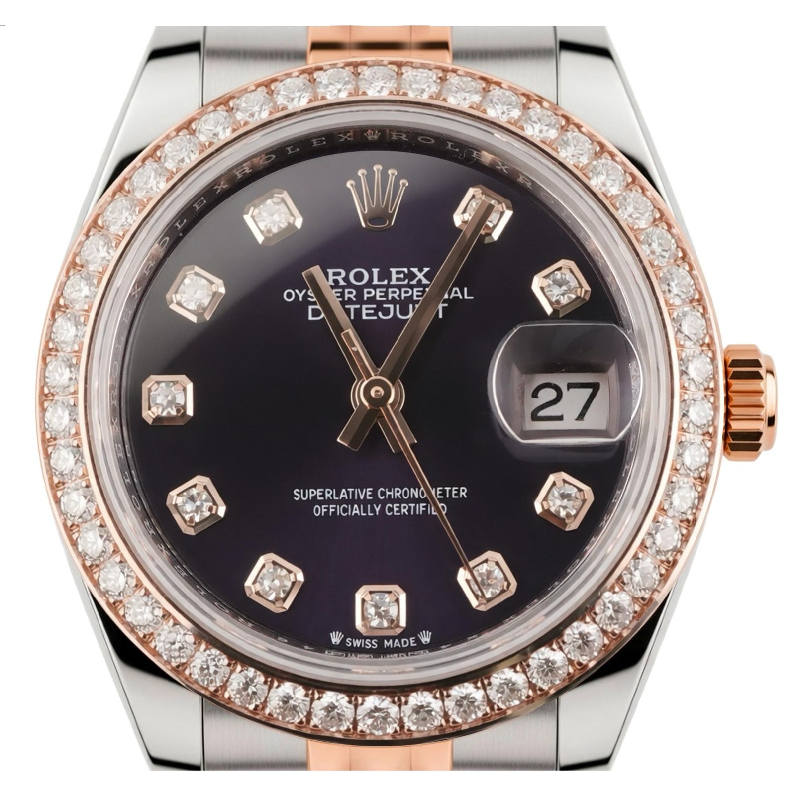 Rolex 279381RBR Lady-Datejust 28 mm Aubergine Diamond Dial Box and Papers 2025