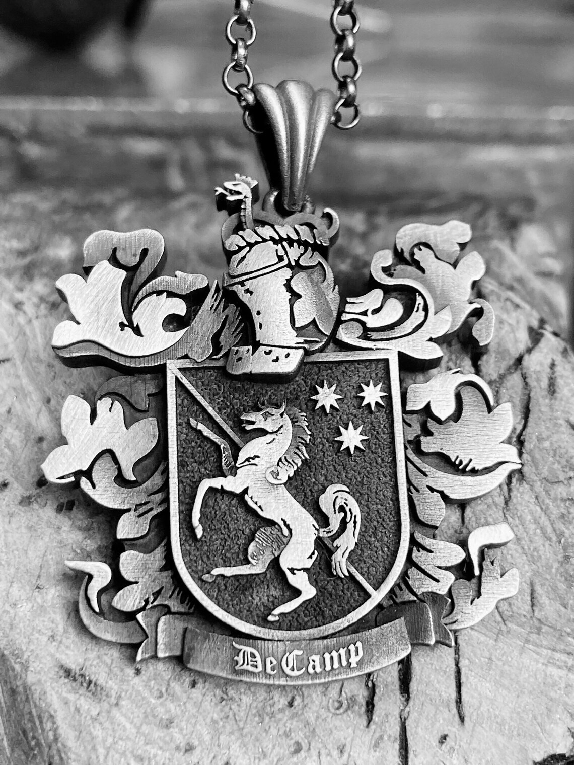 Coat Of Arms Necklace 925 Sterling Silver Family Crest Necklace Duty Free