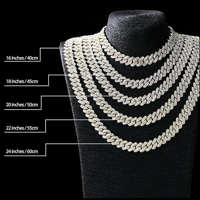 Cadenas de Titanium en Plata 925 Para Hombre Mujer Unisex Cadena Cubana Joyería