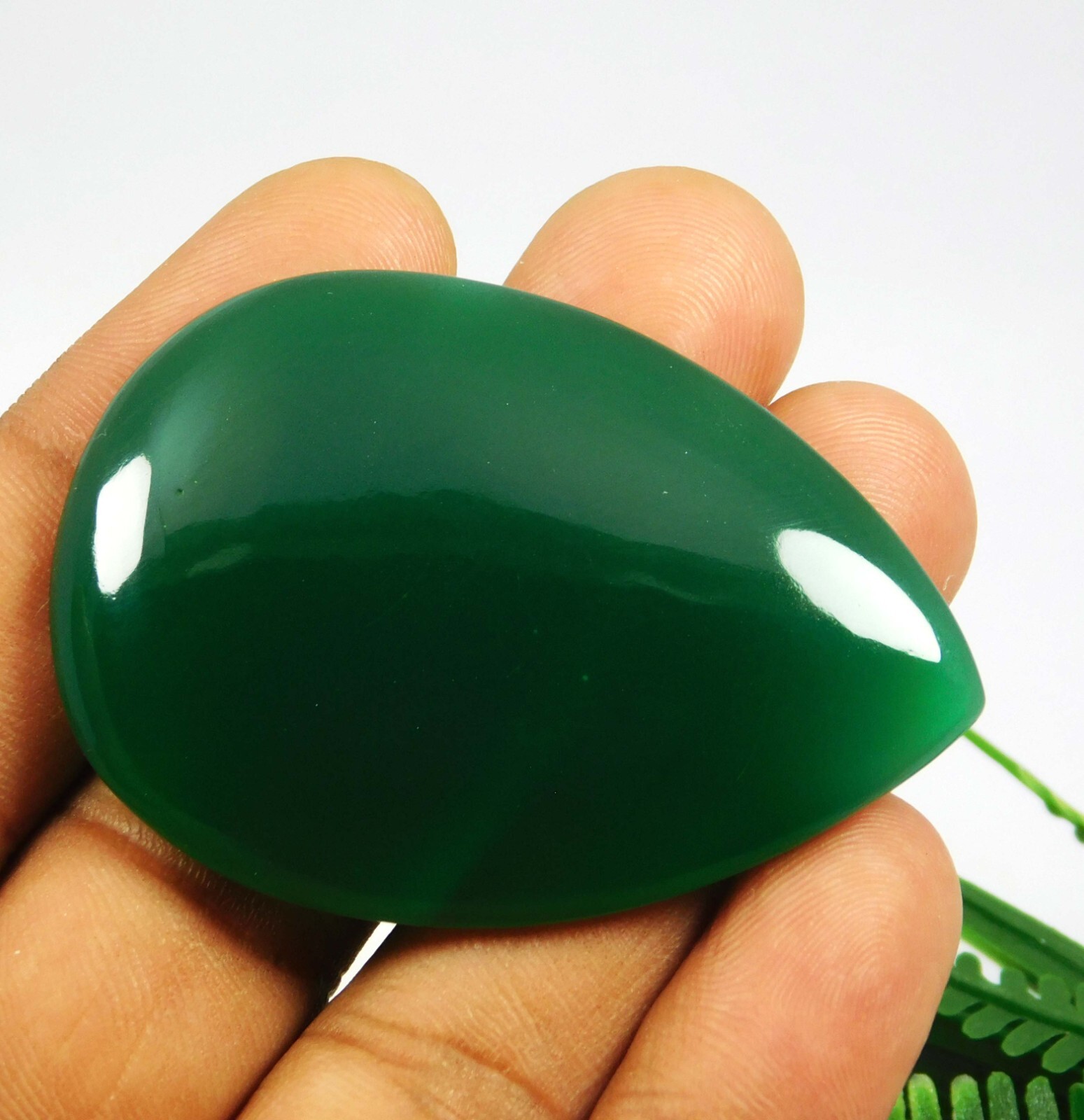 97.70 Ct Natural Green Onyx Sulemani Hakik Loose Gemstone For Jewelry Making