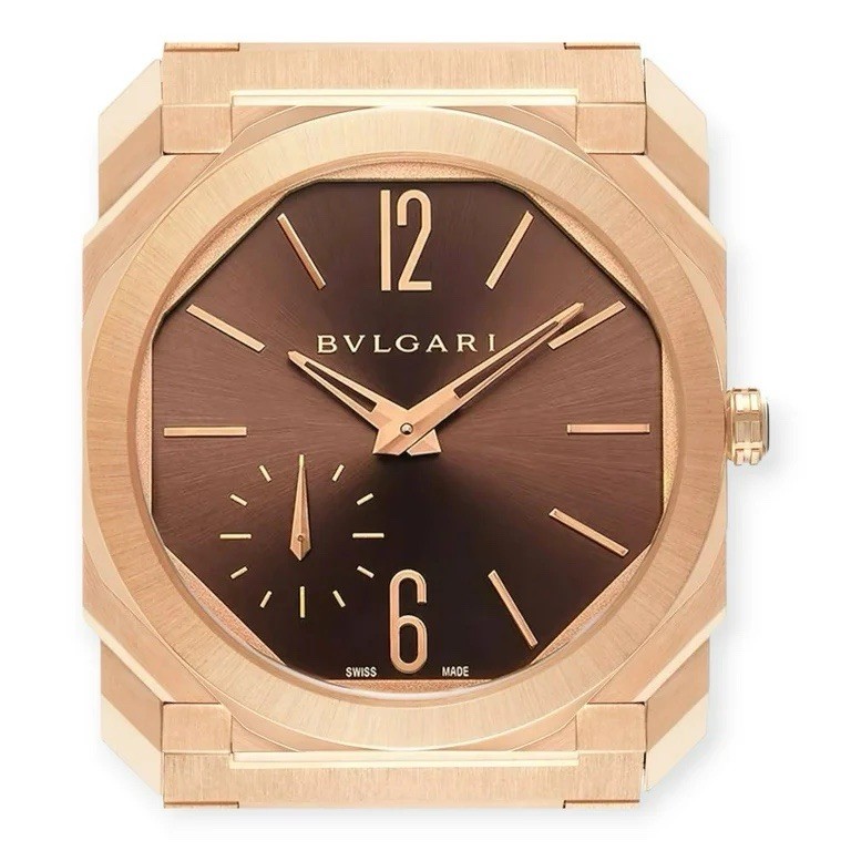 Bvlgari Octo Rose Gold 40mm Brown Dial Manual Wind Swiss Made Box/Booklet
