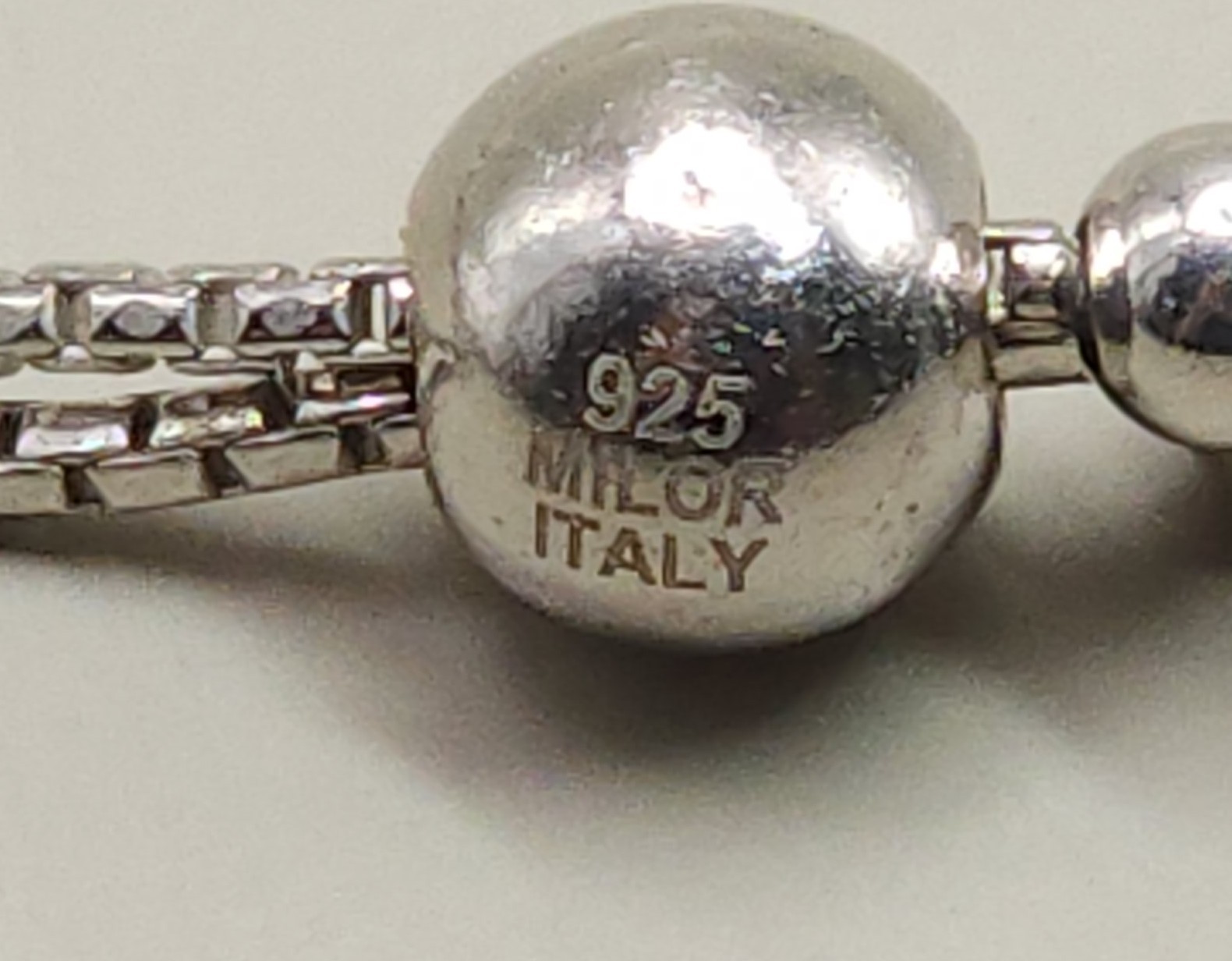 Milor Italy Solid Sterling Silver Cable Chain Necklace Adjustable 19-28″ 5.5mm
