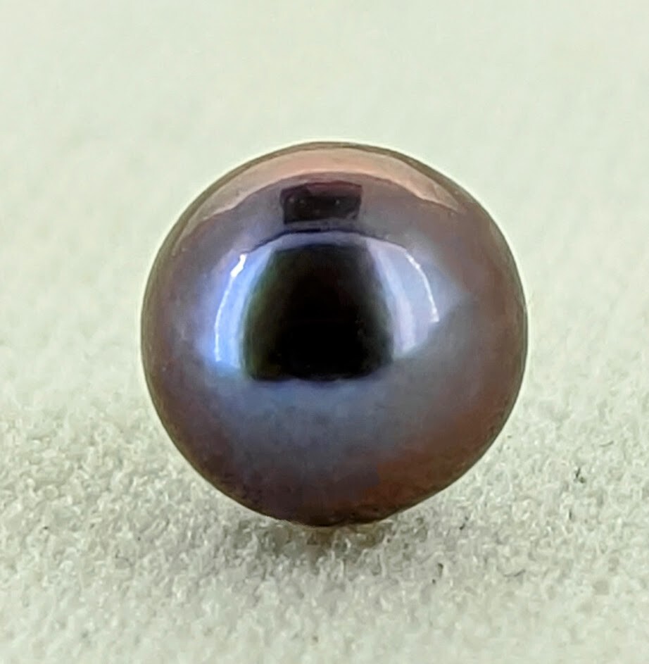 3mm Black Akoya Pearl Half-Drilled AAA+ Japanese Extra High Luster